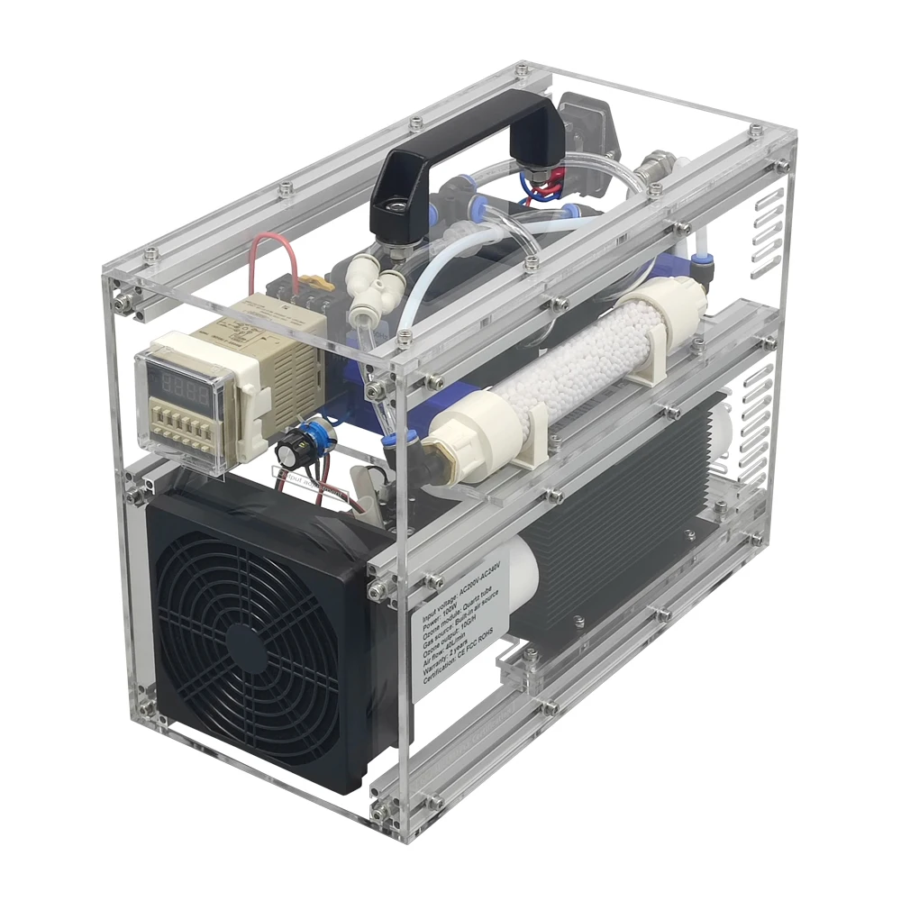 

CE FCC ROHS 5SQY 10g/h 40L/min adjustable acrylic shell ozone machine medical ozone generator air water purifier