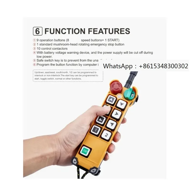 TELECRANE беспроводной двухскоростной промышленный пульт дистанционного управления электрическая таль пульт дистанционного управления 2 передатчика + 1 приемник F24-8D