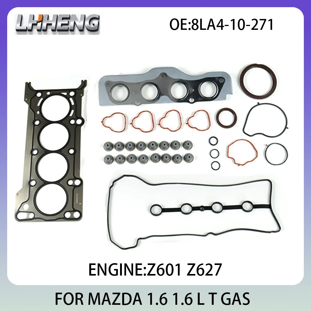 

Engine Full Overhaul Gasket Kit Rebuild Set For MAZDA 3 1.6L 1.6 L T L4 GAS 2003-2009 8LA4-10-271 H01-FOR-21030253 Z601 Z627