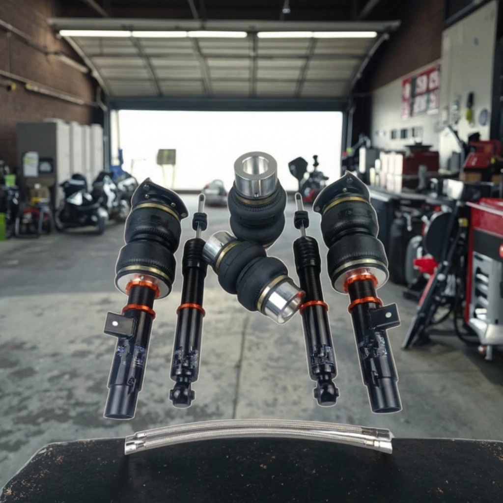 Para A1 (2021+) Kit de suspensión neumática con puntal de aire y amortiguador 32 amortiguación ajustable acero + aluminio + Material de goma