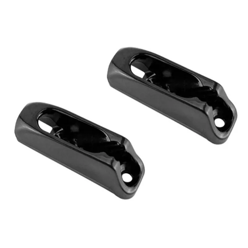 2Pcs Boat Black Nylon Control Cleat Self-lock Rope Clam Cleat Cord Lock for Outdoor Safety Canoeing Kayak Accessories