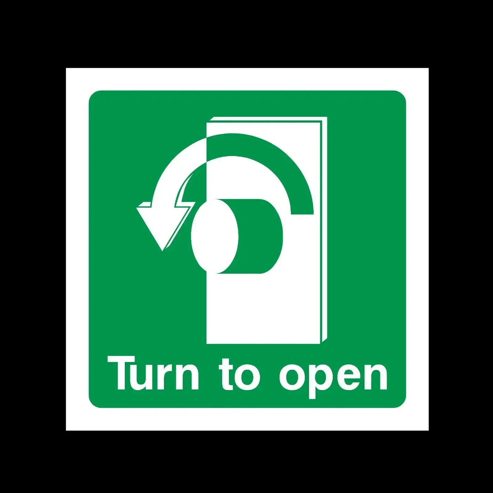 Turn Left to Open Plastic Sign OR Sticker Fire Escape Exit for bar KTV