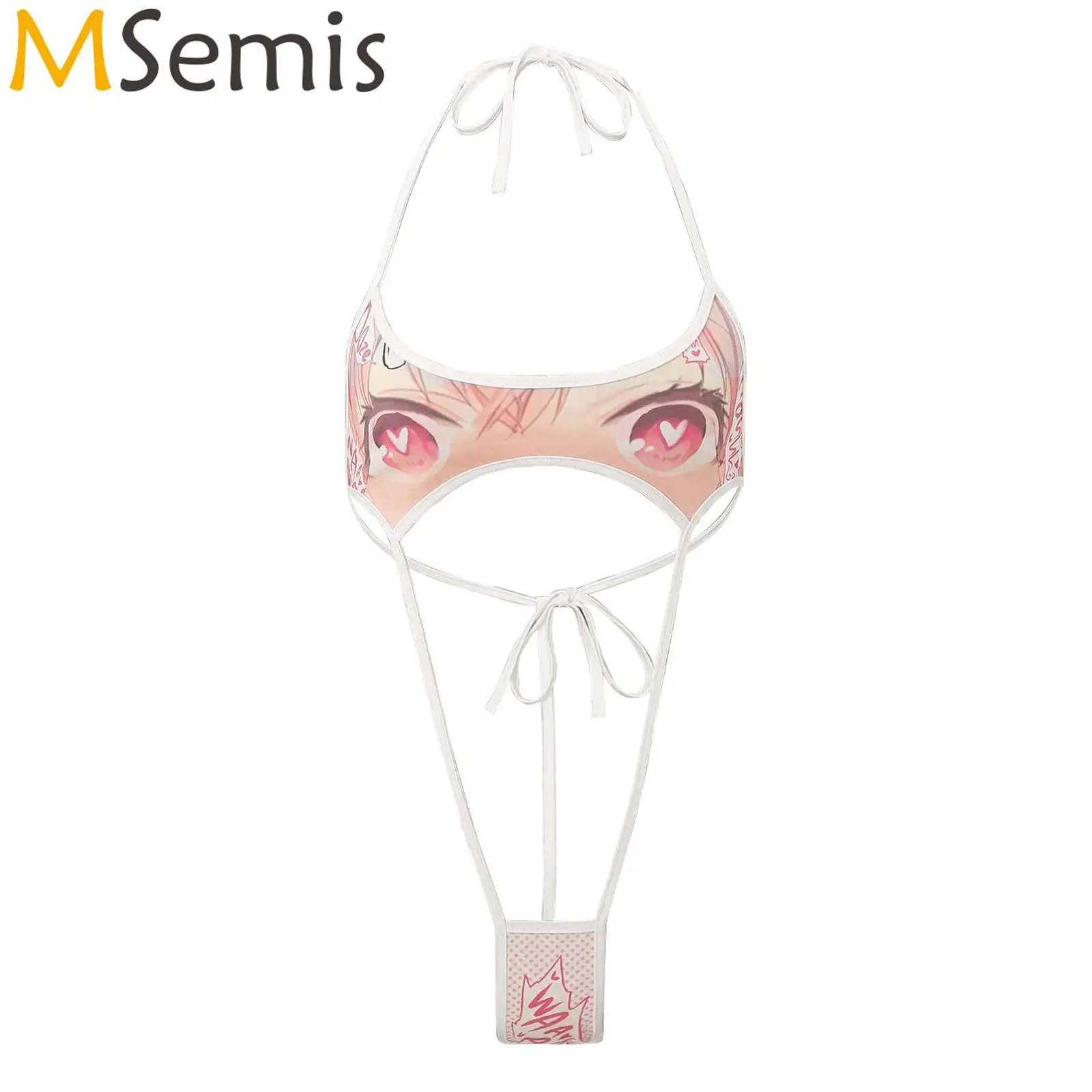 

Womens Bikini Swimsuits Sexy Cow Spot Print Lingerie Bodysuit Lace-up T-back One Piece Mini Bikini Swimwear Nightwear Club Wear