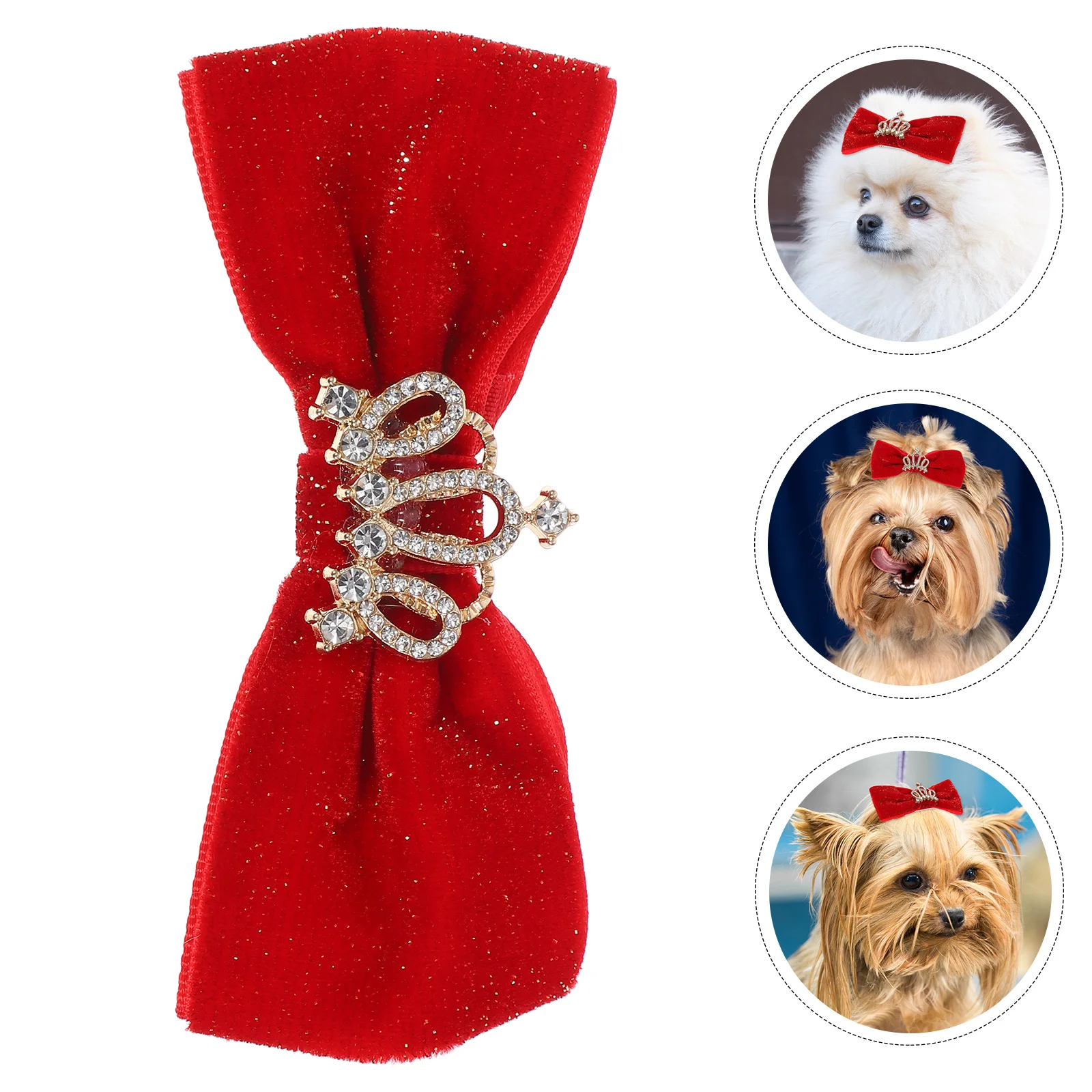 

4Pcs Pet Dog Hairpin Wedding Party Bowknot Hair Clip Crown Hairpin Cat Hairclip Puppy Hair Accessories for Daily Wear