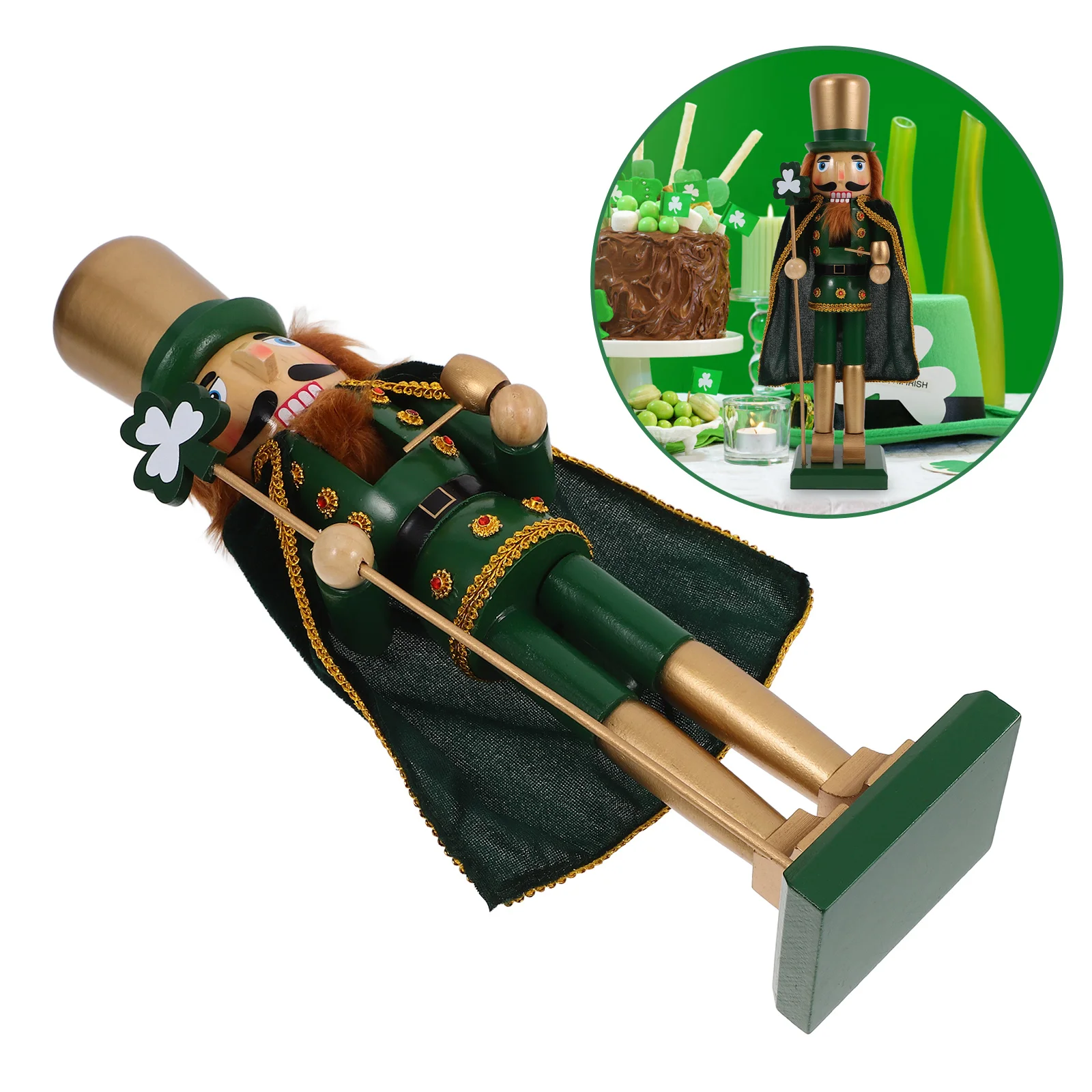 

Wooden Nutcracker Christmas Decor Tabletop Cabinet Display Xmas Festival Classic Holiday Nutcrackers Supplies Ornaments