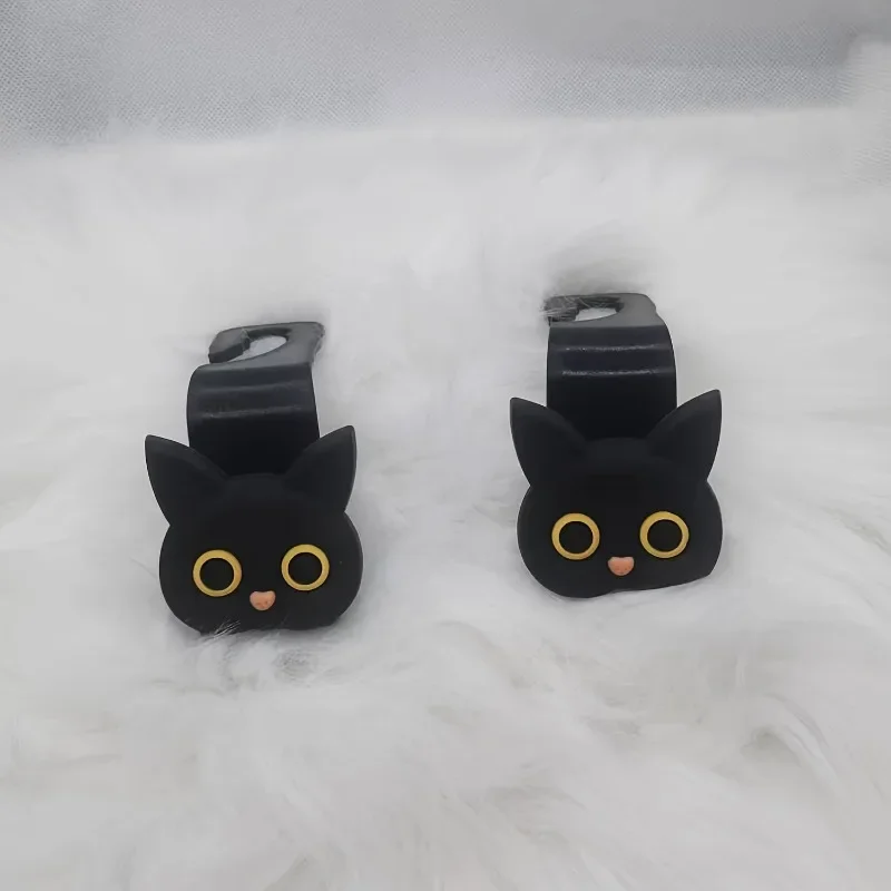 2 قطعة الكرتون القط سيارة مسند الرأس بالمقعد هوك الخلفي الخلفي ديكور السيارات الداخلية ملحق الزينة سيارة الداخلية متعددة الأغراض السنانير