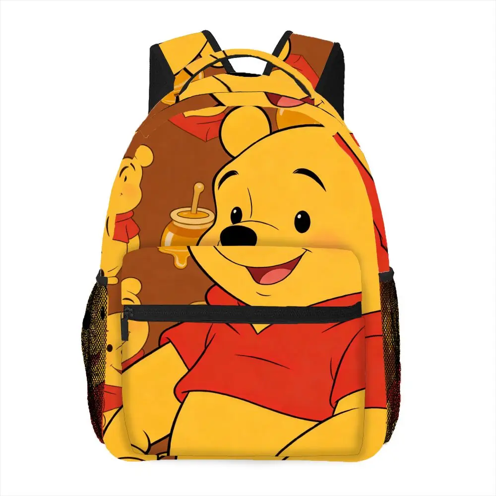 

1 шт., рюкзак унисекс с милым принтом на тему Винни-Пуха Диснея и регулируемыми ремнями на молнии