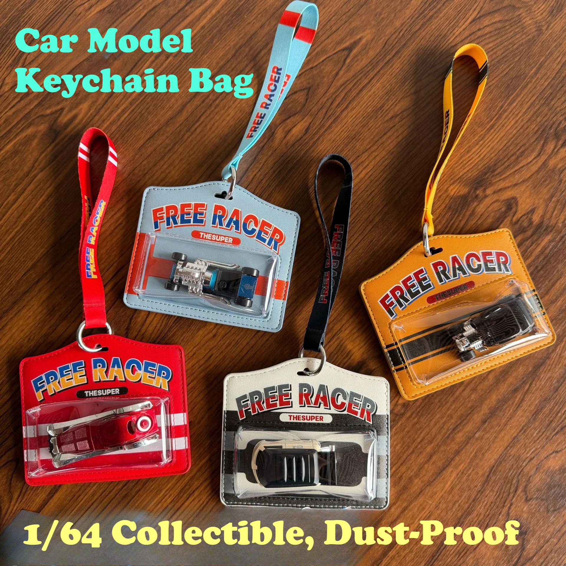 

1/64 Hotwheels Transparent Storage Contrast Color Leather Car Model Display Bag Mini Multifunctional Small Hang Card Bag