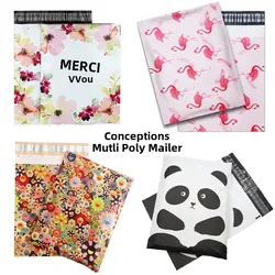 10PCS 25x33cm Colorful Poly Mailer Mix Pattern Clothing Bags Poly Mailer Self Seal Envelopes Gift Bag Courier Shipping Envelopes