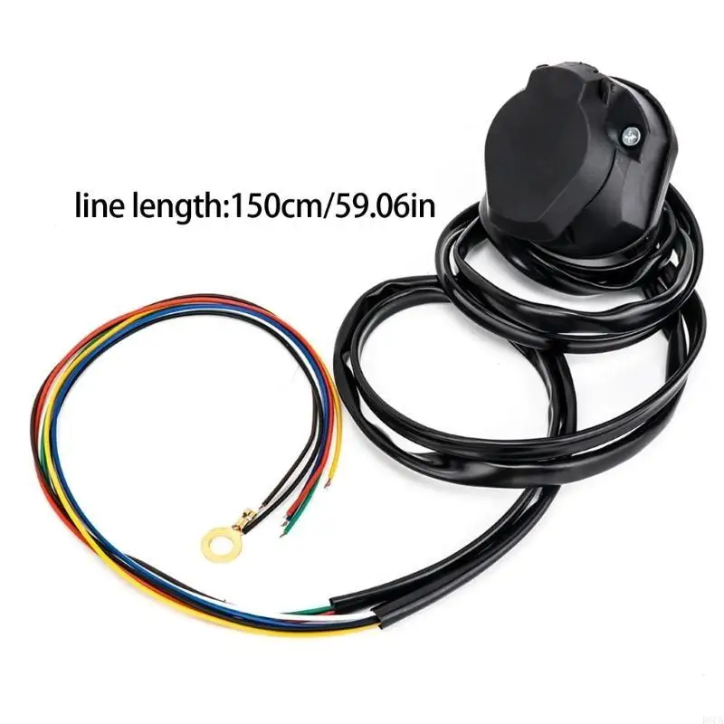 Niezawodne 7-pinowe złącze gniazda przyczepy z wodoodporną konstrukcją do biwakowania na zewnątrz i bezpiecznego, stabilnego w