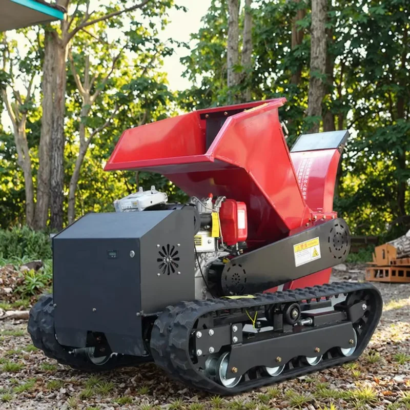 Portable Gas Powered Wood Chipper Branch Shredder Machine Heavy Duty Wood Crusher for Farm Orchard Garden Forestry