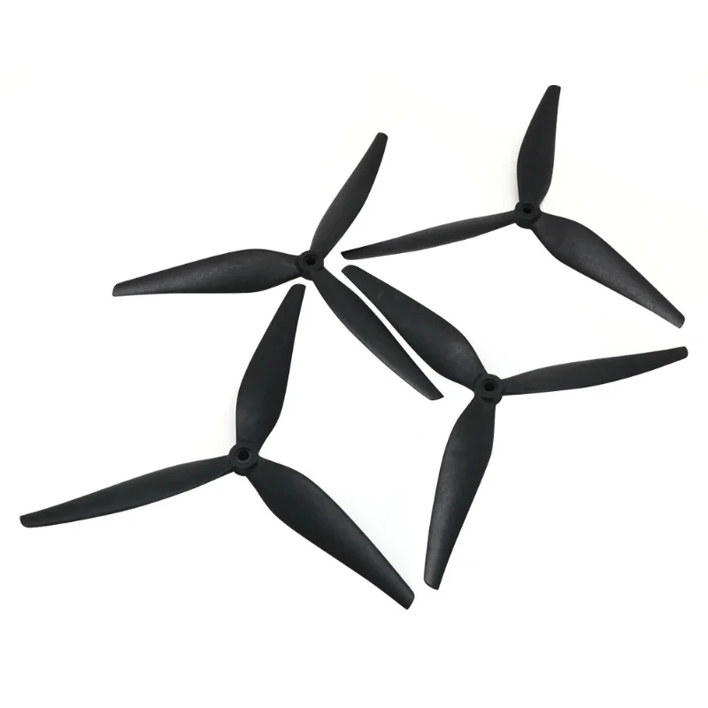 10 pares 10x5x3 9x5x3 10x5.5x3 1050 9050 1055 10 polegadas 9 polegadas 3 lâminas hélice de nylon reforçado com carbono preto para drone rc