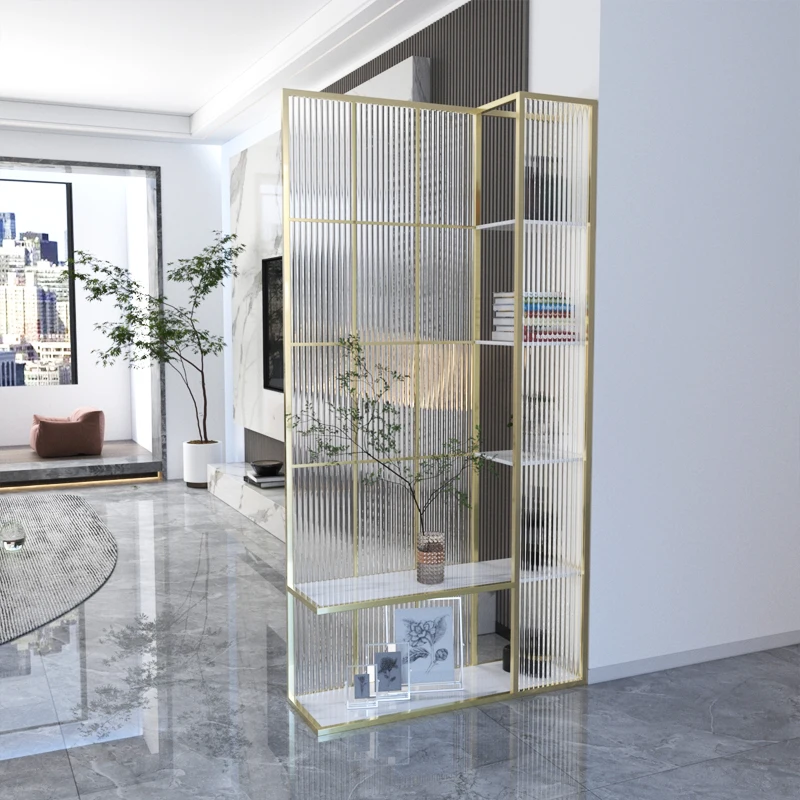 Door entrance cabinet, glass partition, living room, simplicity, light luxury, door shielding, no punching screen rack