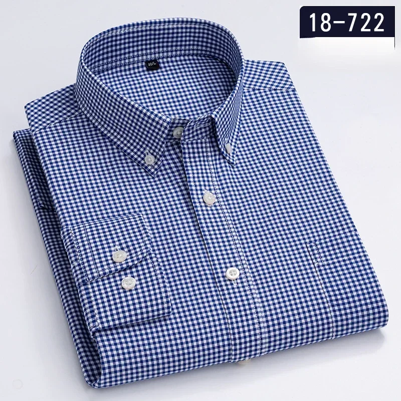 Hoge kwaliteit 100% Katoen heren lange mouw geruite Casual Shirts slim fit formeel overhemd kantoor kleding zacht houndstooth overhemd