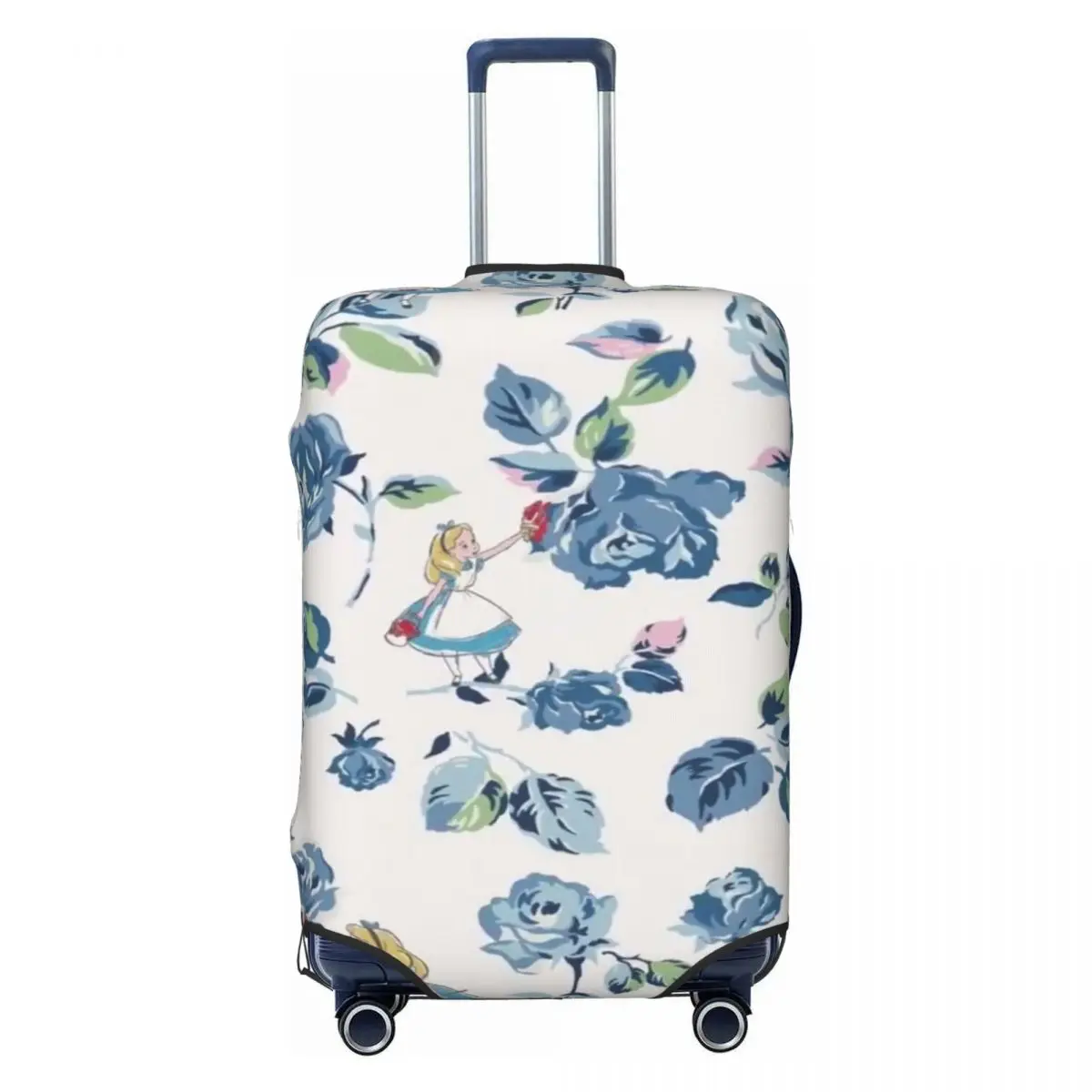

Custom Alice In Wonderland Cartoon Luggage Cover Protector Funny Travel Suitcase Covers for 18-32 Inch