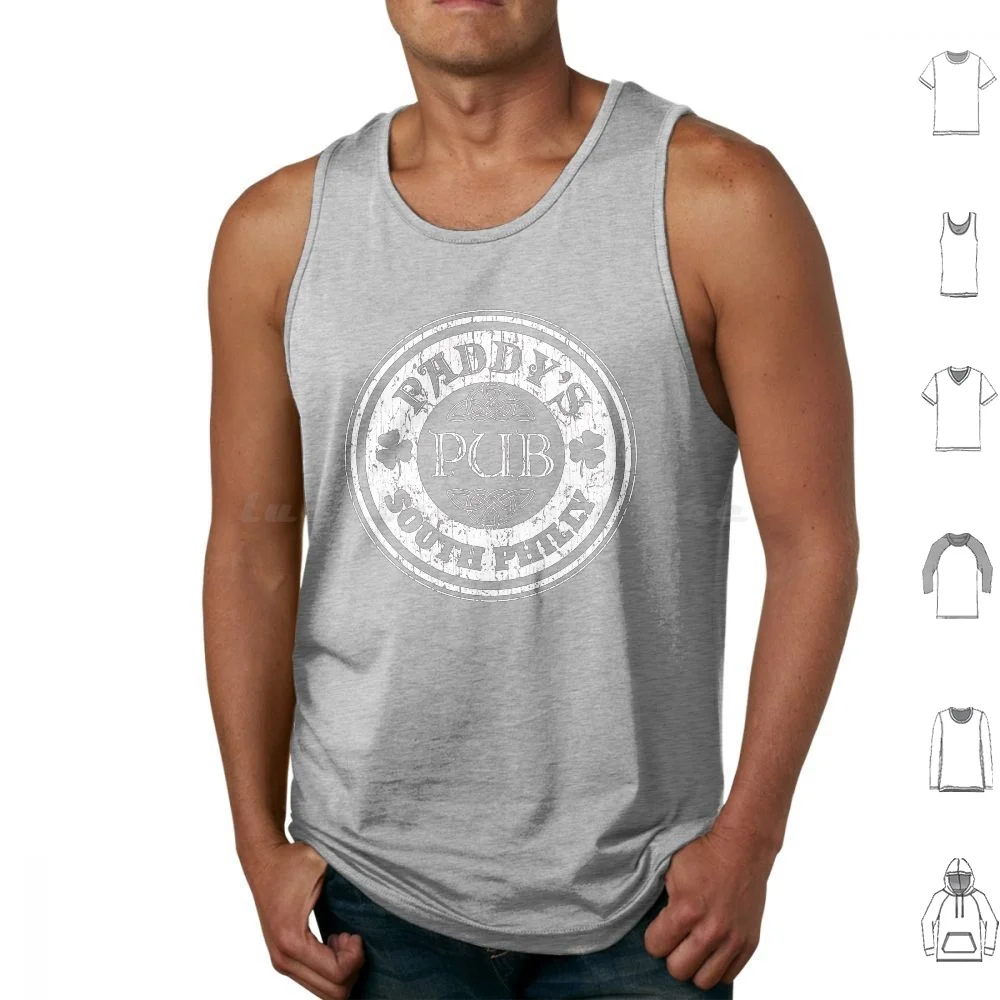 Paddy's Pub Tank Tops Vest Sleeveless Philly South Paddy Pub Bar Philadelphia Irish Drinking Beer Drunk Paddys Booze