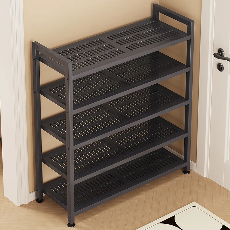 Shoe Rack Home Entrance Stainless Steel Multilayer Storage Iron Art Thickened Design Shoe Storage Shoe Shelf Shoe Cabinet