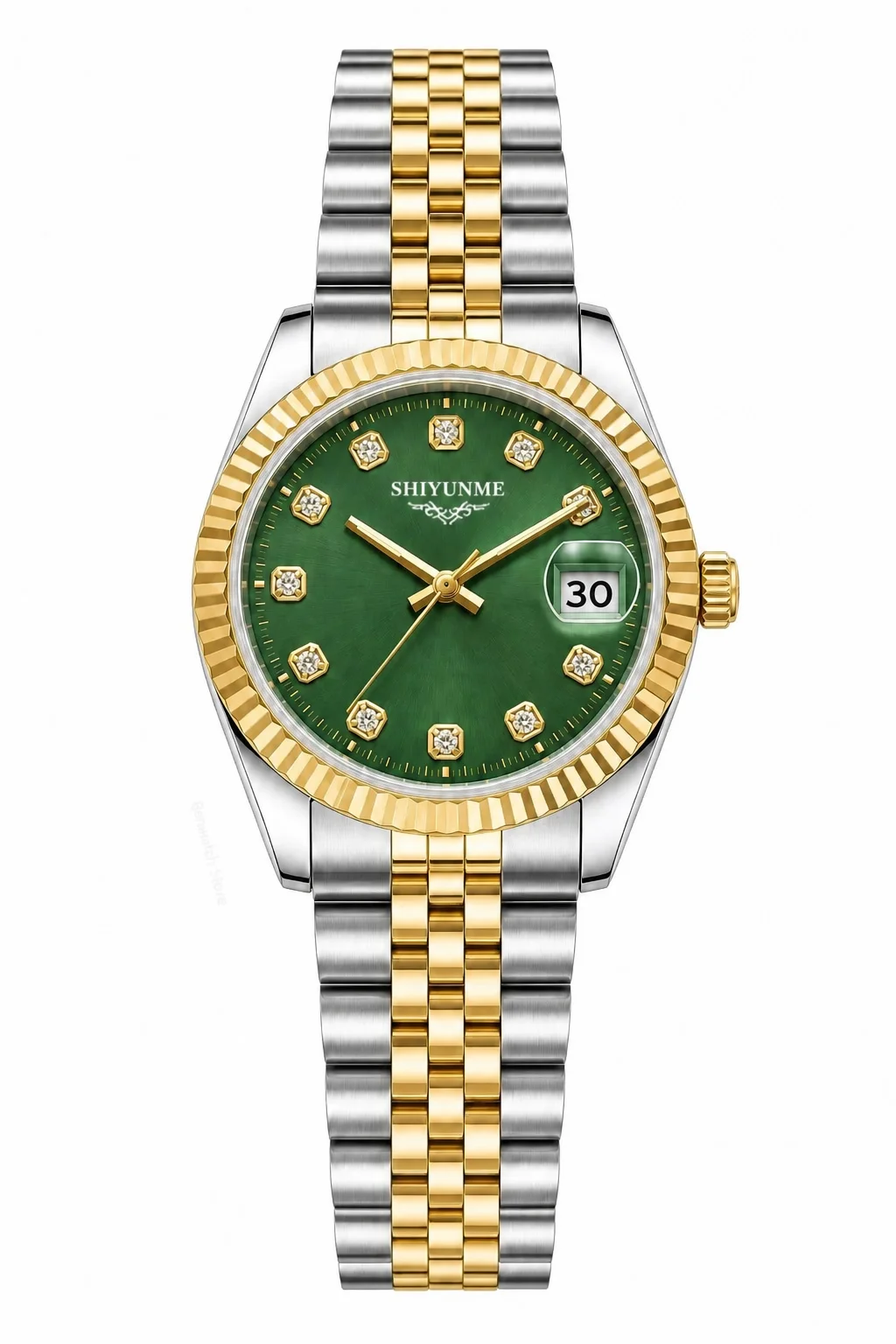 31 mm 904L Stainless Steel Sports Diamond Automatic Mechanical Women's Watch with Full Functions and World Time