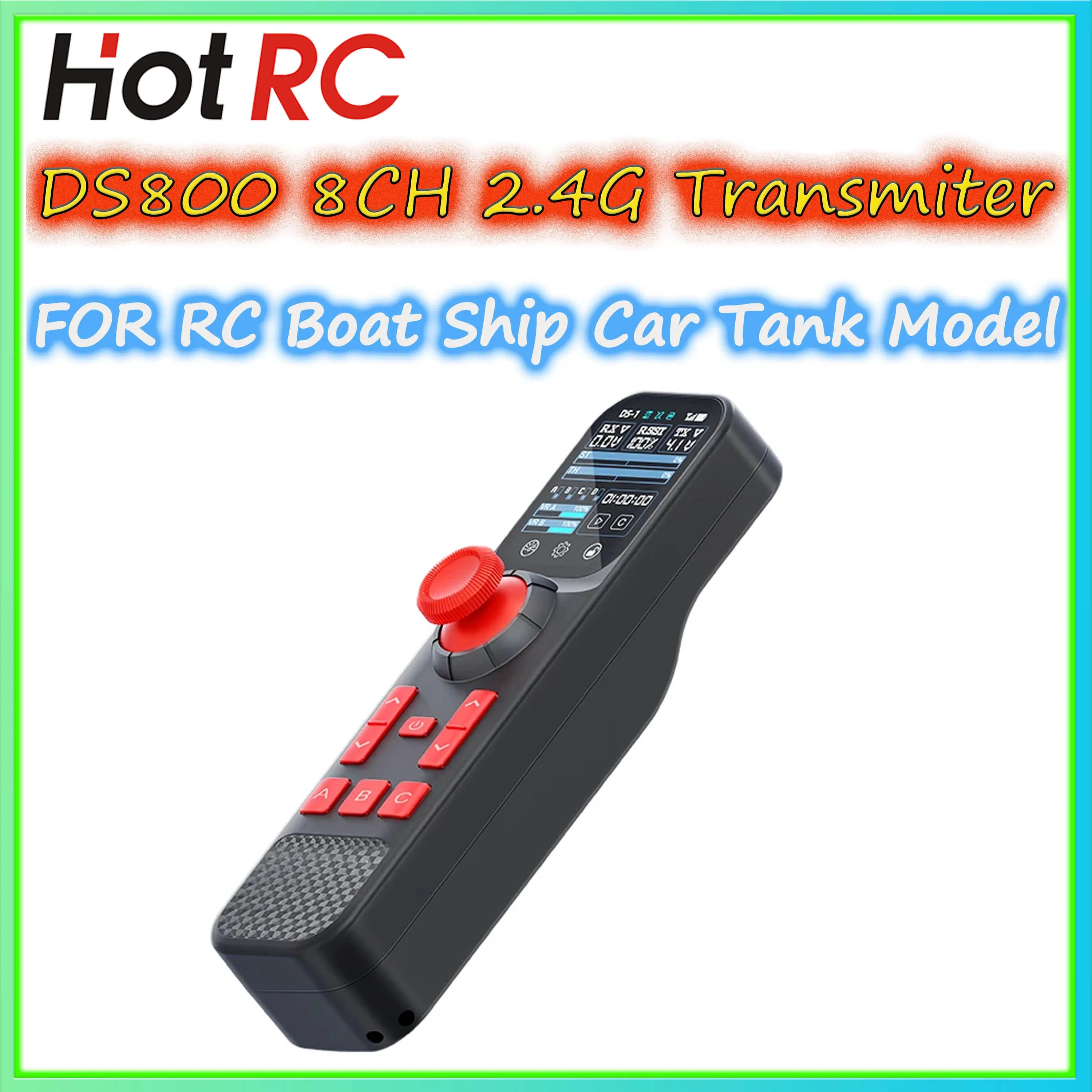

HOTRC DS-800 DS800 8CH 2,4G радиосистема передатчик сенсорный цветной экран пульт дистанционного управления F-08A приемник для радиоуправляемой лодки корабль автомобиль