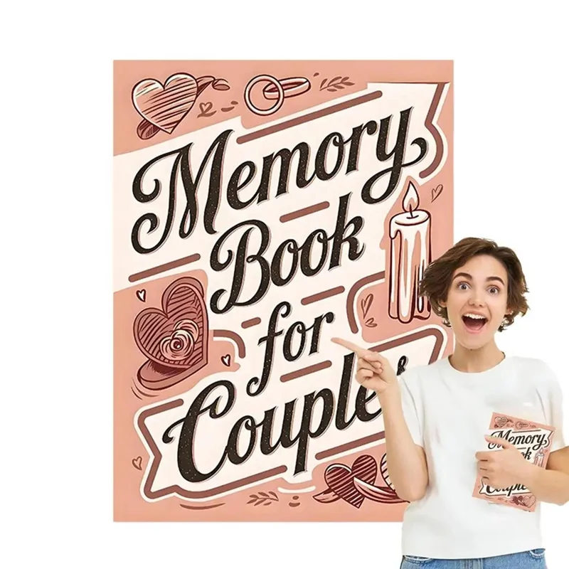 

Durable-Memory Book “Our Story” For Couples - Complete 58-Page Valentine's Day Adventure Scrapbook Kit,Memory Book “Our Story” F