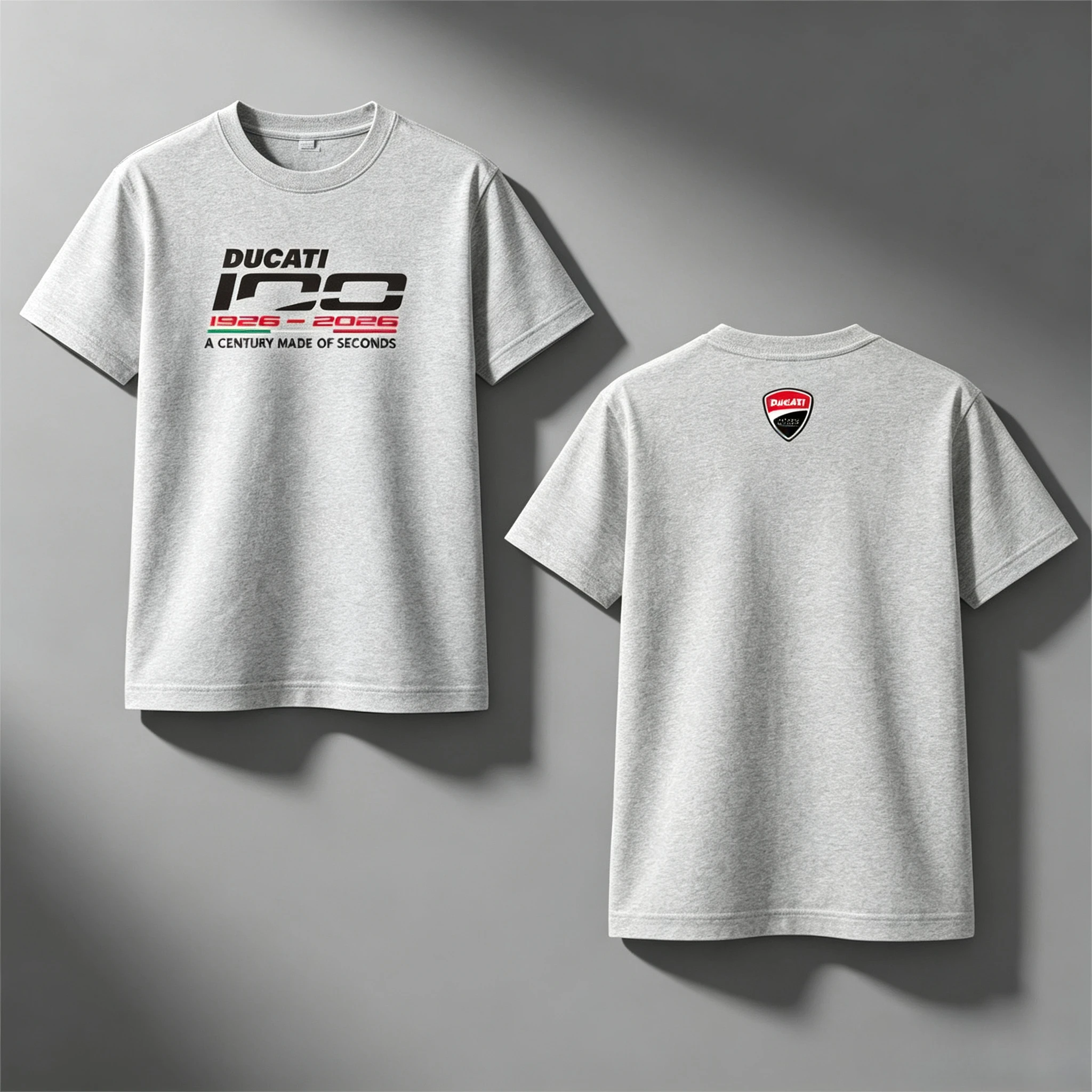 2026 DUCATI Vintage Oversized T‑Shirt For Adults Kids Racing Motorsport Double Sided Badge Art Loose Short Sleeve Street Tee