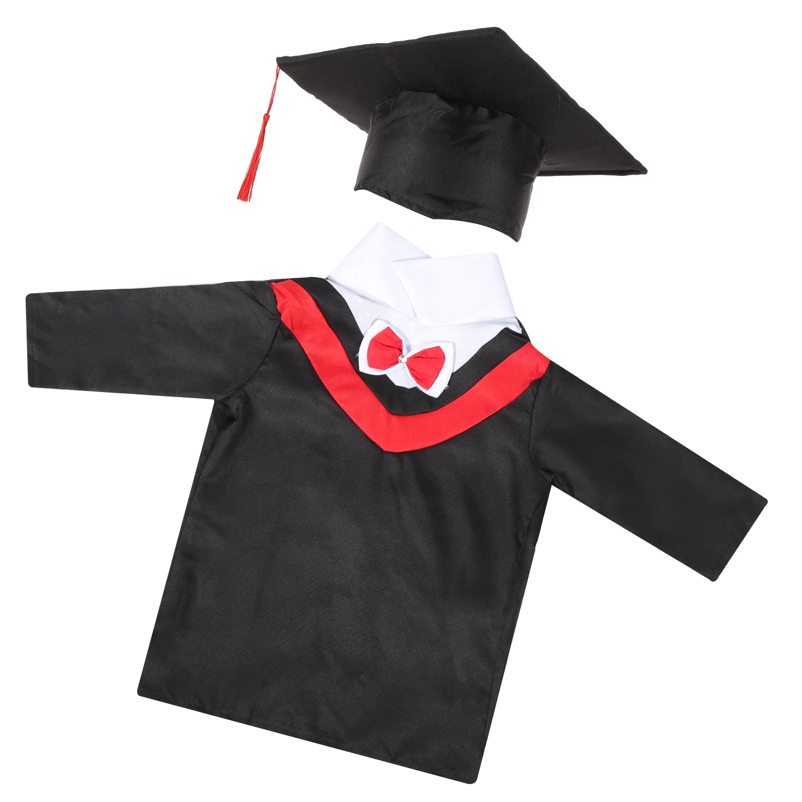 

Doctoral Suit Set Kids Gown 110cm Height Children Graduation Clothes Master Cap Tassel Reusable Master Gown Washable
