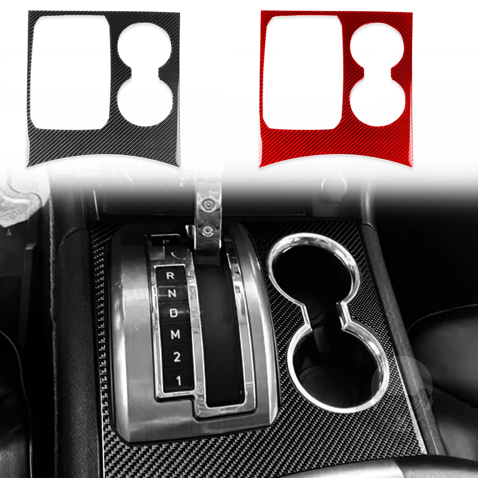 Carbon Fiber Central Console Gears Shift Panel Decoration For Hummer H2 2008—2009 Interior Cover Trim Sticker Modification view 5