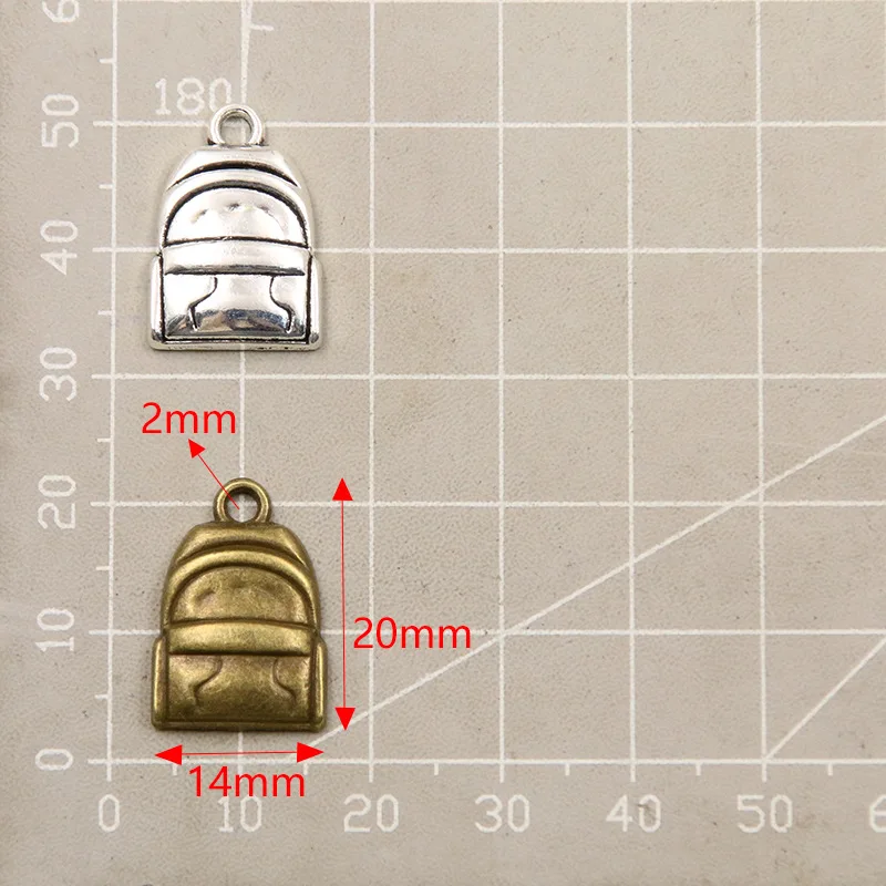 20 Stuks 14*20Mm Zinklegering Accessoires Diy Rugzak Hanger