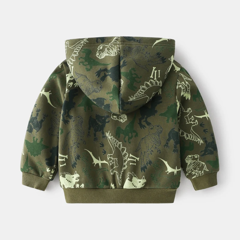 Spring Boys' Jacket Outdoor Casual Cotton Hooded kids' Camouflage Jacket Fashion Slim Fit Full Print Tops Children's Clothing