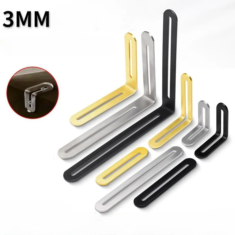 WEPICK Stainless Steel Adjustable Angle Code Long Hole Bracket Adjustable Active Angle Right Angle Furniture Connector