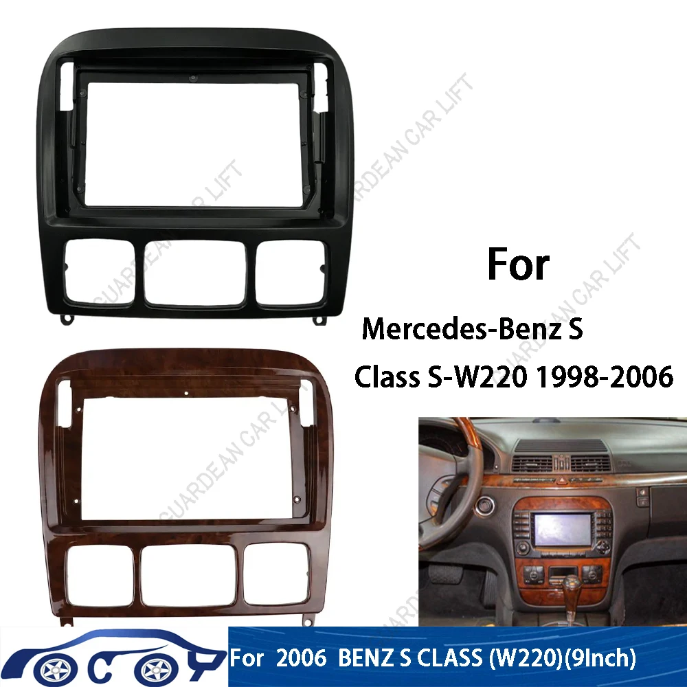 

For 2006 Mercedes Benz S (w220) Class Series 9Inch Car Radio Android 2 Din Head Unit Fascia Dashboard MP5 DVD Player Frame Panel