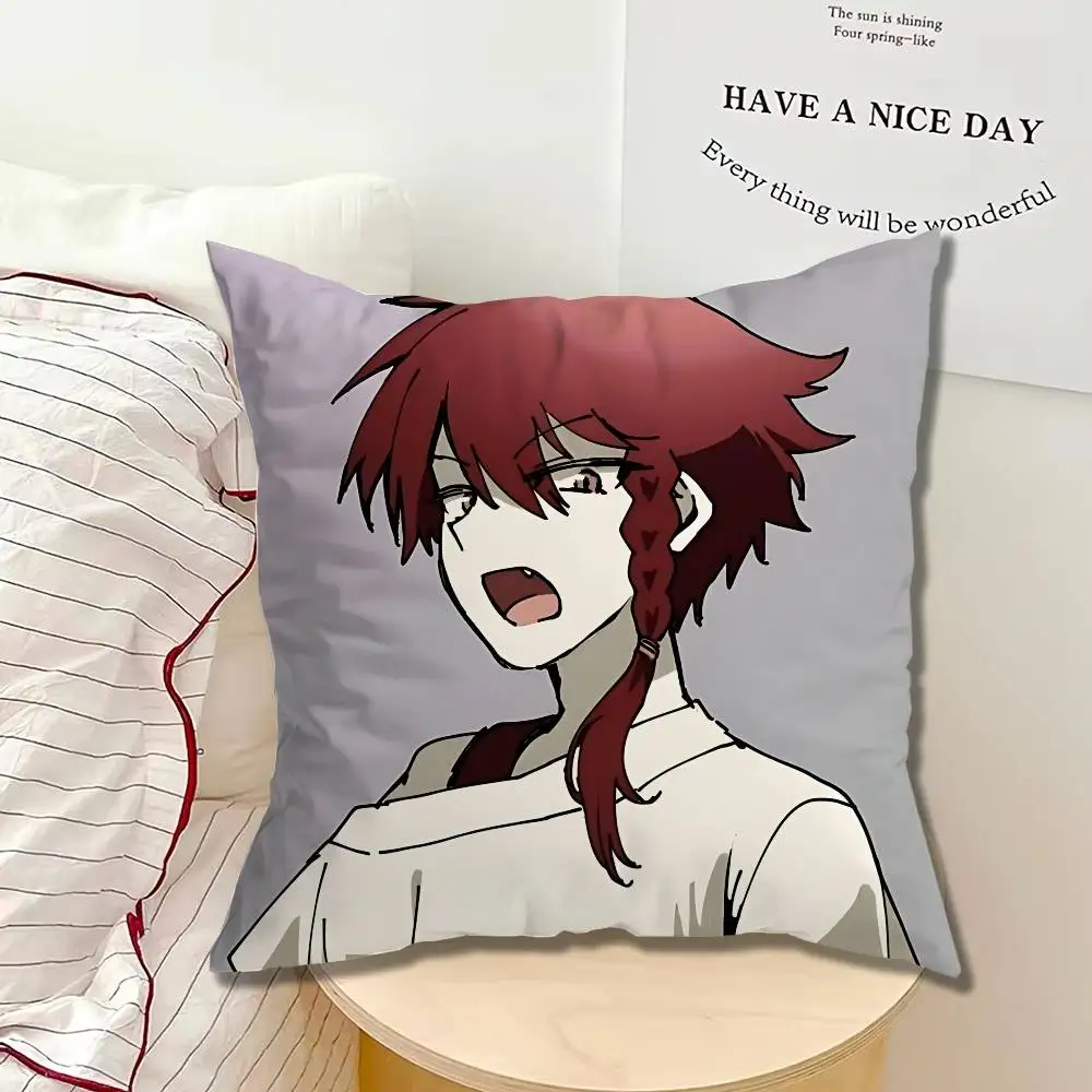 Maeno Aki Tsugino Haru ZENO Pillow Case Square Bedroom Sofa Leisure Comfort Cushion Car Home Decoration 6