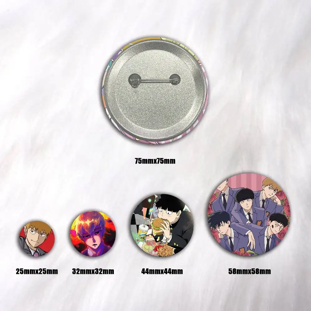 A-Arataka Reigen Ritsu Shigeo Kageyama Cosplay COSTUME Badge Pin Tinplate Brooch Prop Xmas Gift Birthday Gift