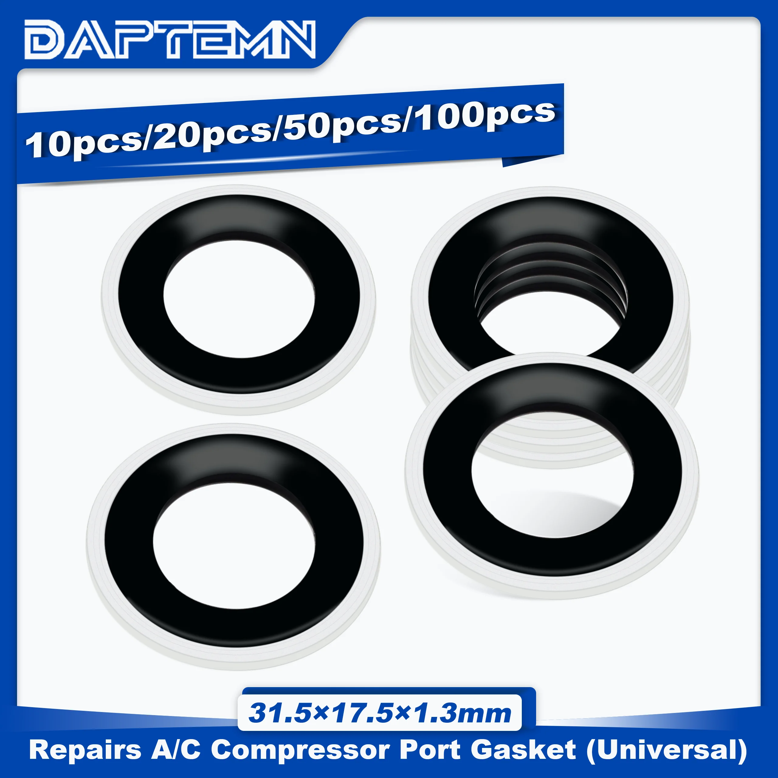 

A/C Compressor Port Gasket Repair Car Self-Centered NBR seal washers, A/C O Ring Kit 10PCS 20PCS 50PCS 100PCS (31.5x17.5x1.3mm)