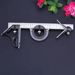 3 In 1 300mm Adjustable Measuring Ruler Multi Combination Square Angle Finder Protractor Tools