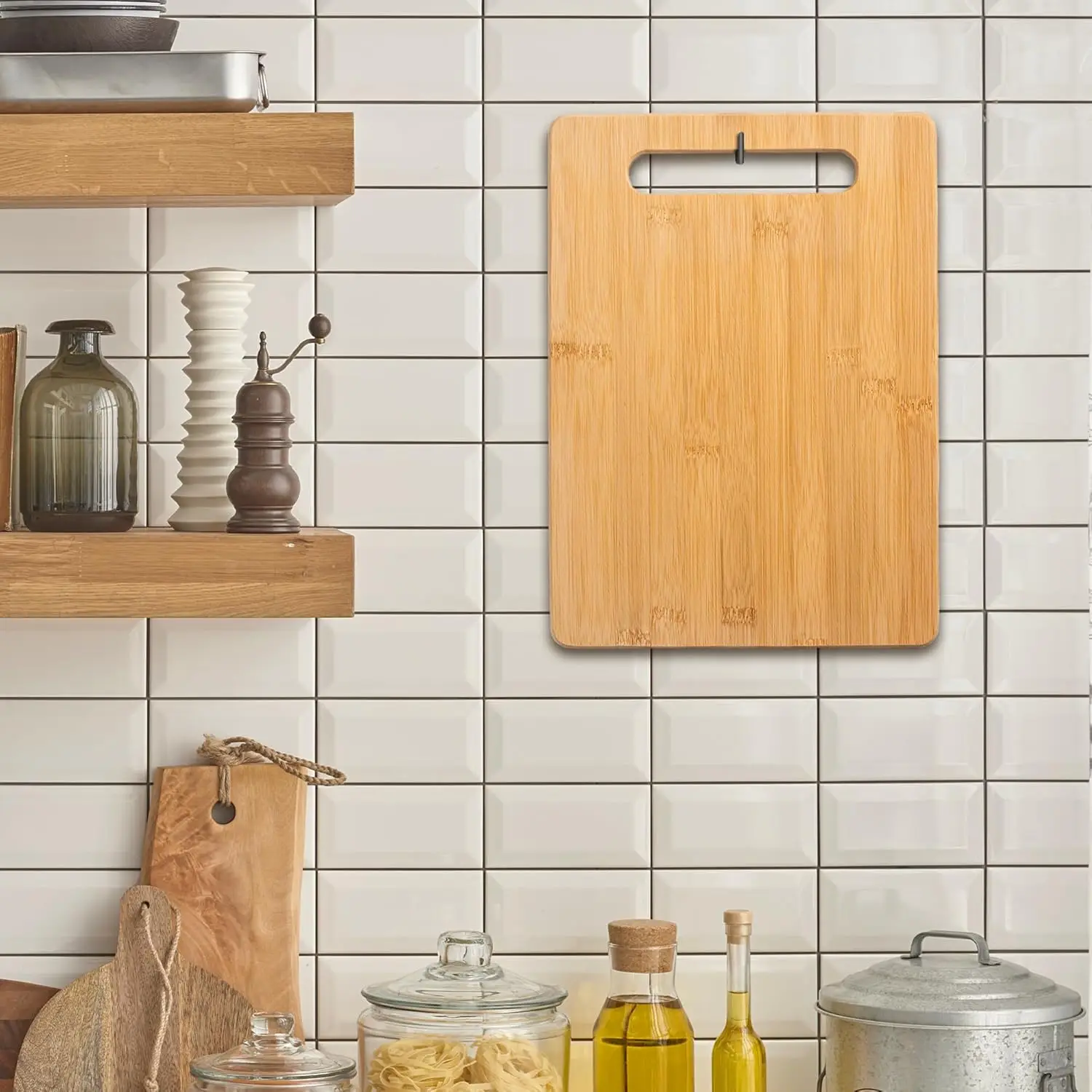 Bamboo Cutting Board 12.5x9 inch for Food Prep Chopping Carving Meat Vegetables with Knife-Friendly Surface view 3