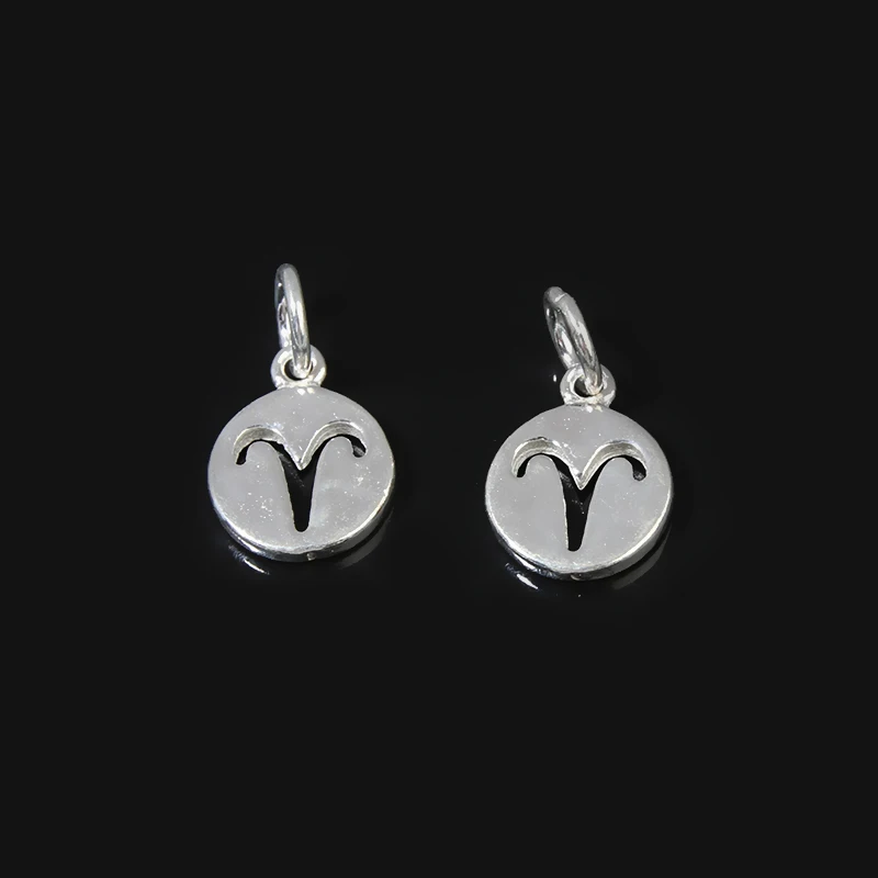 S925 Sterling Silver Twelve Constellations Hanging Tag Ear Studs Exquisite Earrings Accessories for Women Charms Jewelry Making