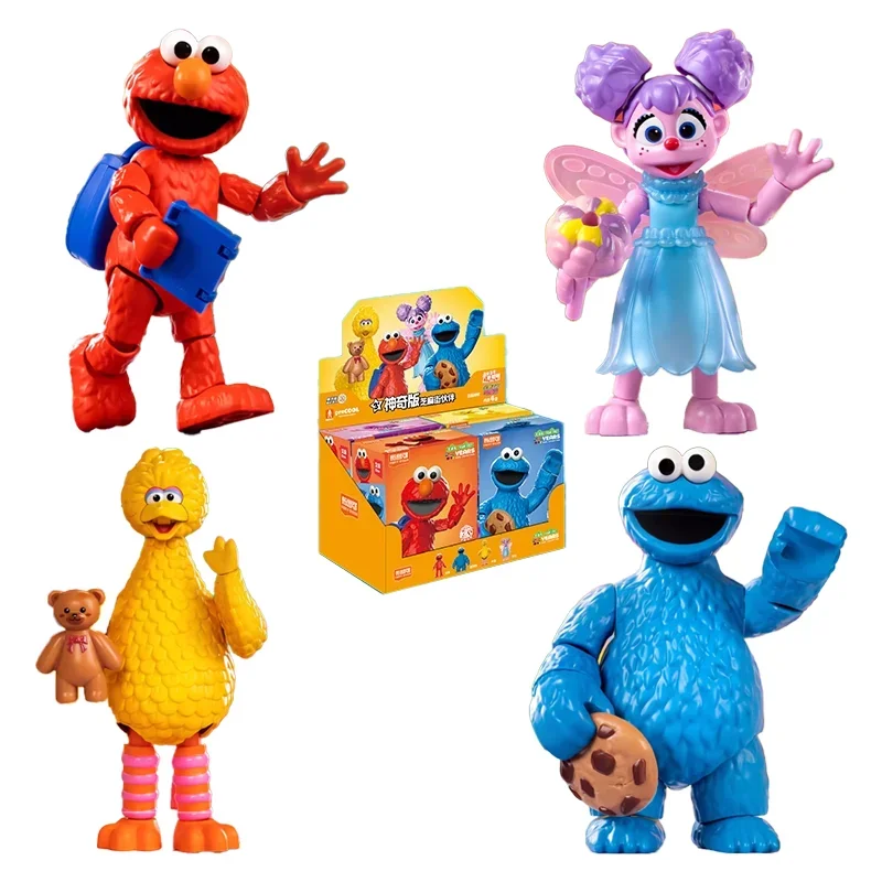 Sesame Street Anime Figure Elmo Big Bird Cookie Monster Desktop Decoration Puzzle Assembling Model Toys Birthday Gifts for Kids