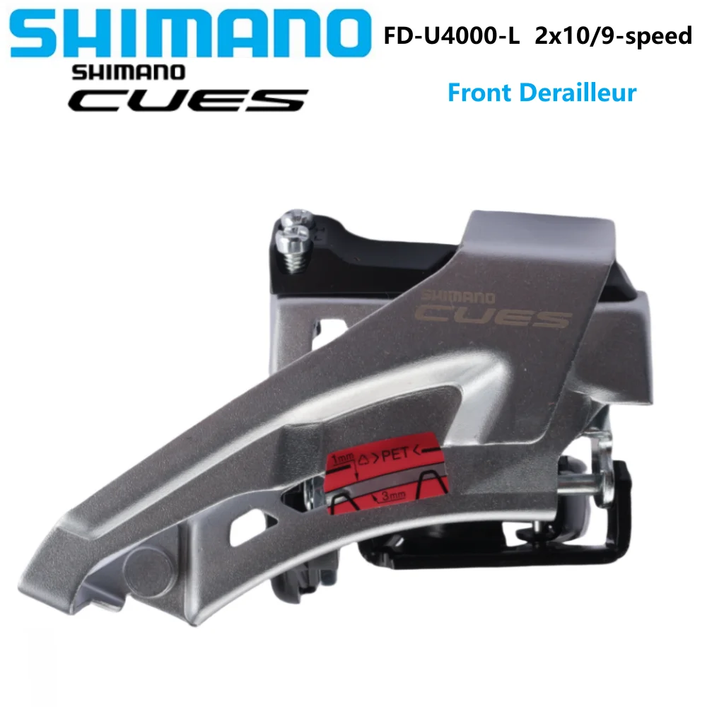 SHIMANO CUES U4000 Front Derailleur TOP SWING With Clamp Band Mount 2x10/9-speed FD-U4000-L For Large-wheel Mountain Bike Parts