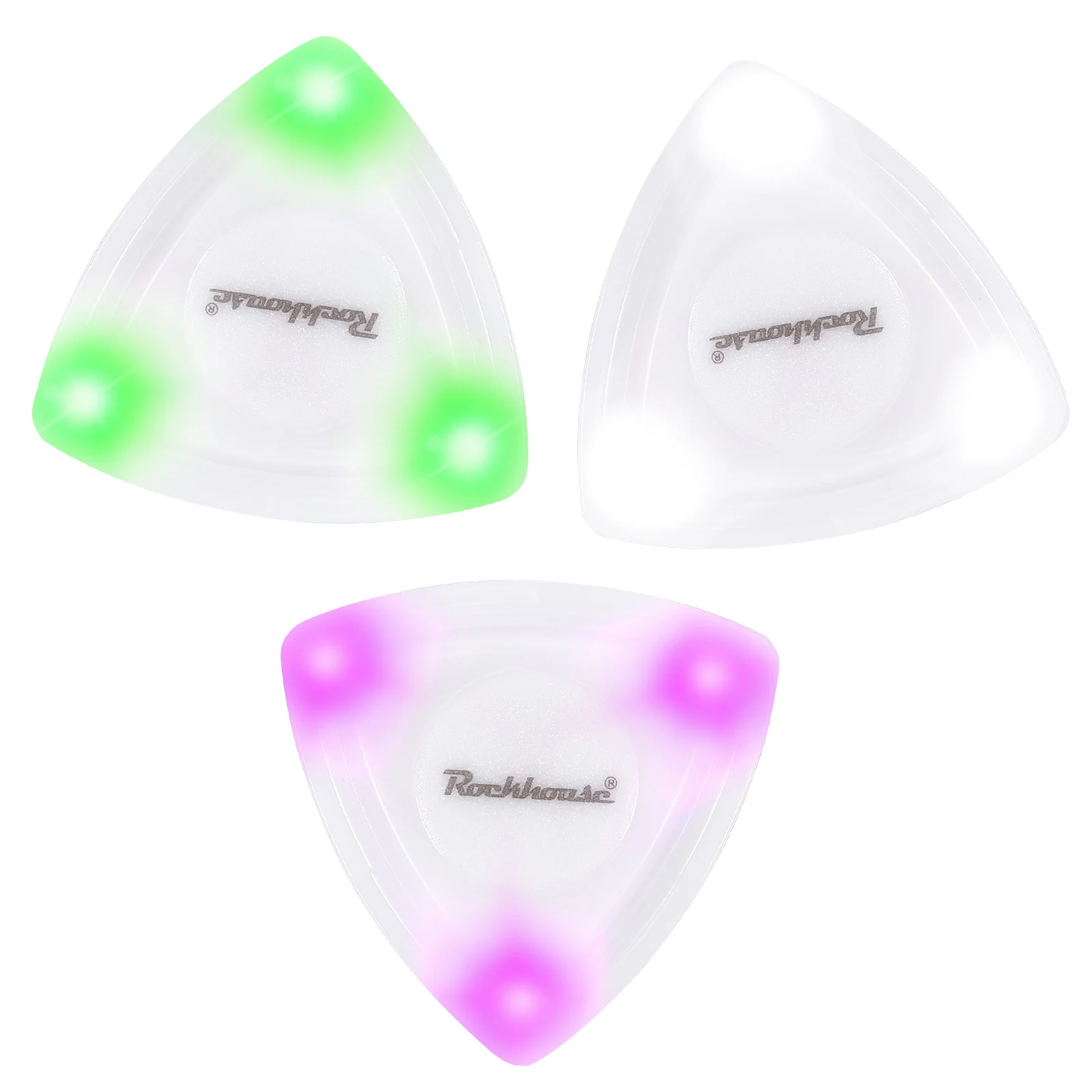 

3pcs ABS Electric Guitar Plectrums LED Luminous Guitar Picks Acoustic Folk Guitar Plectrum Music Instrument Guitar Accessory