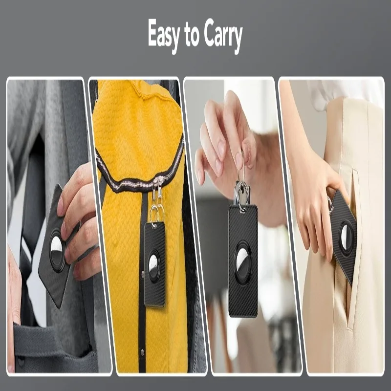 

Carbon Fiber Holder For Apple AirTag – Keychain Card Case Anti-Lost GPS Tracker Accessory