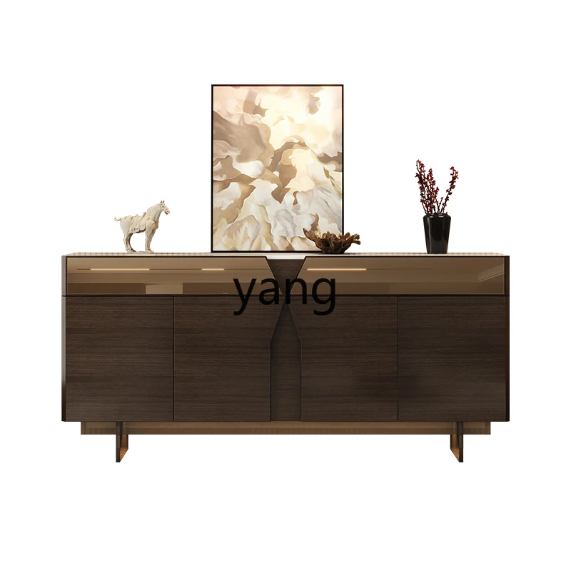 

LH Hallway Side Cabinet Light Luxury Modern Solid Wood Marble with Bucket Guest Restaurant Storage Home