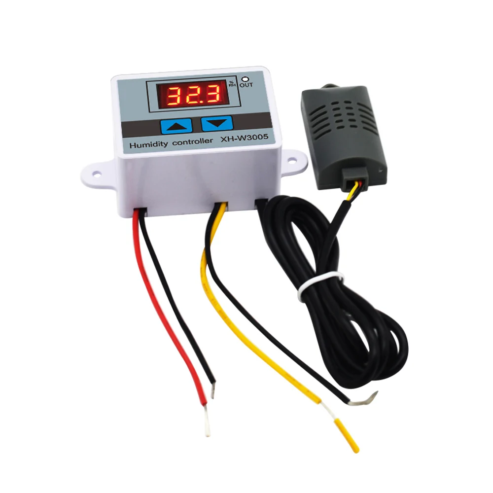 

W3005 1500W Digital Humidity Meter Hygrometer Controller Relay AC110-220V 10A Regulator Humidity Sensor 00%-99%RH Moisture Range