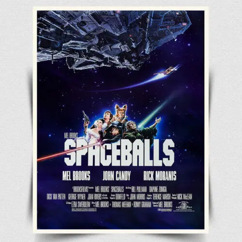Metallschild, Plakette, SPACEBALLS, Film, Filmwerbung, Poster, Wand-Memorabilia-Druck, Aluminium