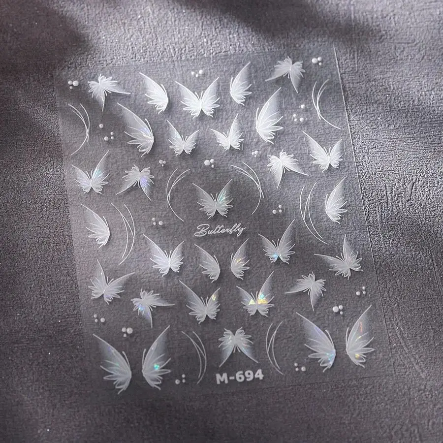 

150 шт. 5D наклейки для ногтей с подсветкой и бабочкой