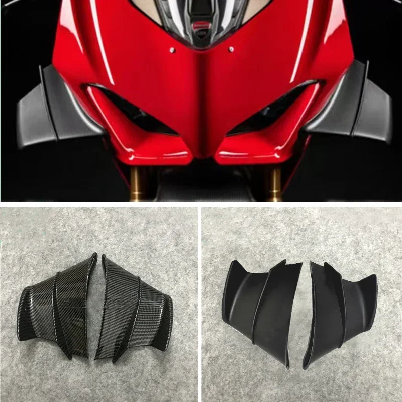 

Для Ducati Panigale V4 Winglets Aerodynamic Side Wing обтекатель спойлера фиксированные болты V4S аксессуары 2020 2021 2022 23 углеродное волокно