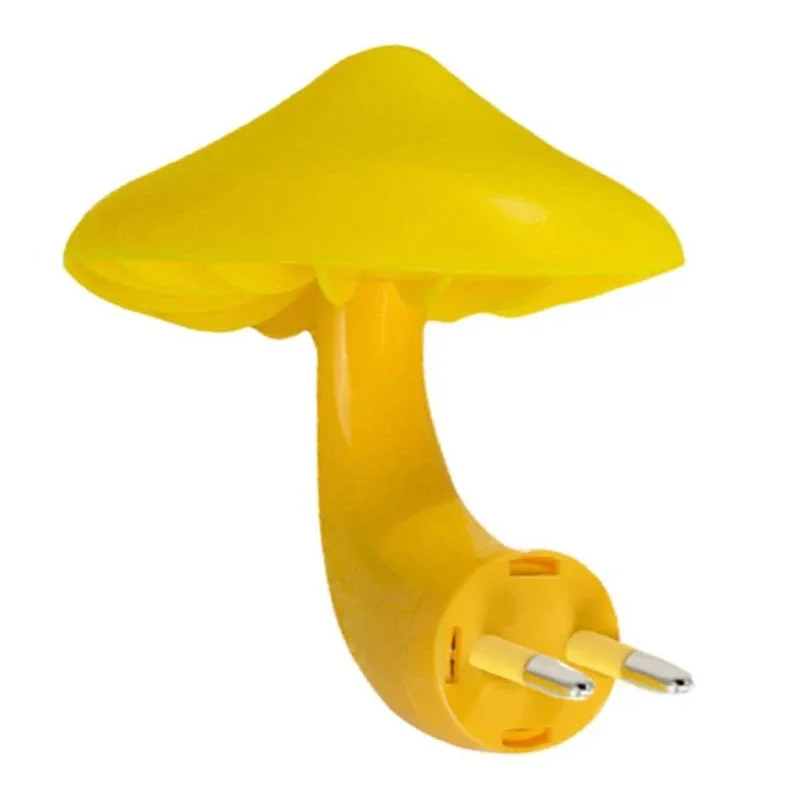 Mushroom Night Light Lamp 220V Dusk to Dawn Sensor Plug in LED Bed Cute Mushroom Nightlight Baby Night Lights for Kids Children