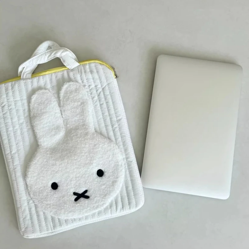 Miffy Kawaii Anime Cartoon Rabbit Computer Bag Tablet Protect Shockproof Portable Student Office Workers Commuting Handbag