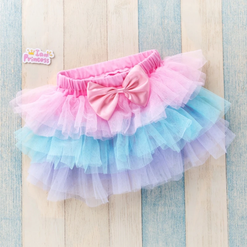 0-3T Summer Baby Girls Fluffy Tutu Skirt Festive Skirt For Girls Newborn Costume Infant Birthday Tulle Tutus Short Dresses