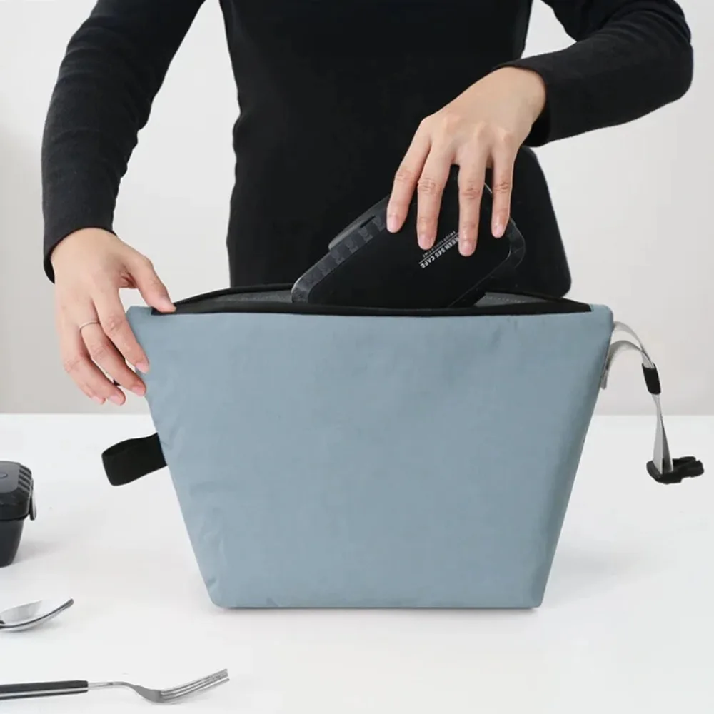 موضة طوي حقيبة معزولة مانعة للتسرب صديقة للبيئة صندوق غداء حراري مقاوم للماء سعة كبيرة معزول حقيبة الغداء نزهة #4
